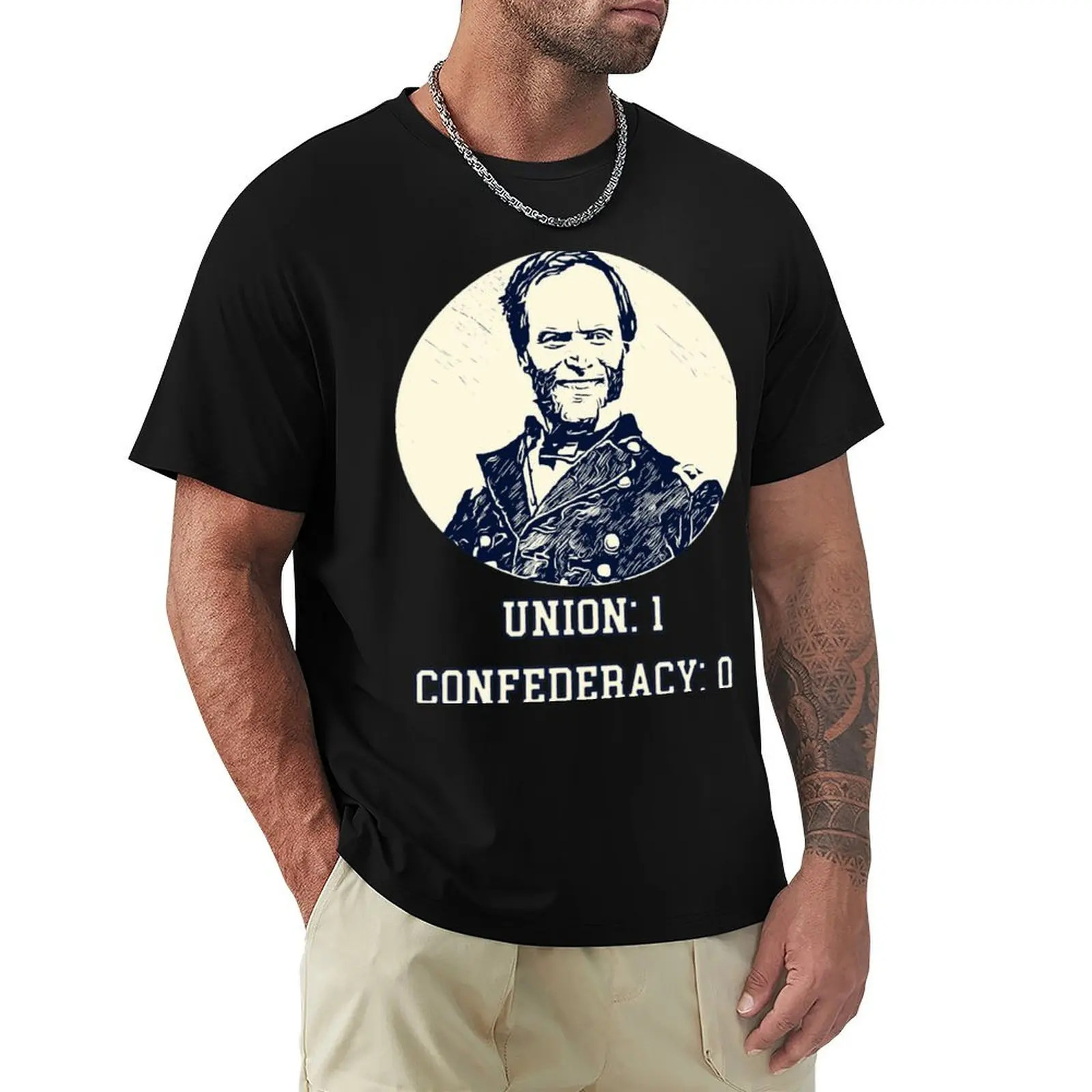 

Union: 1 Confederacy: 0 T-Shirt Anti-Fade Casual Tee Shirt