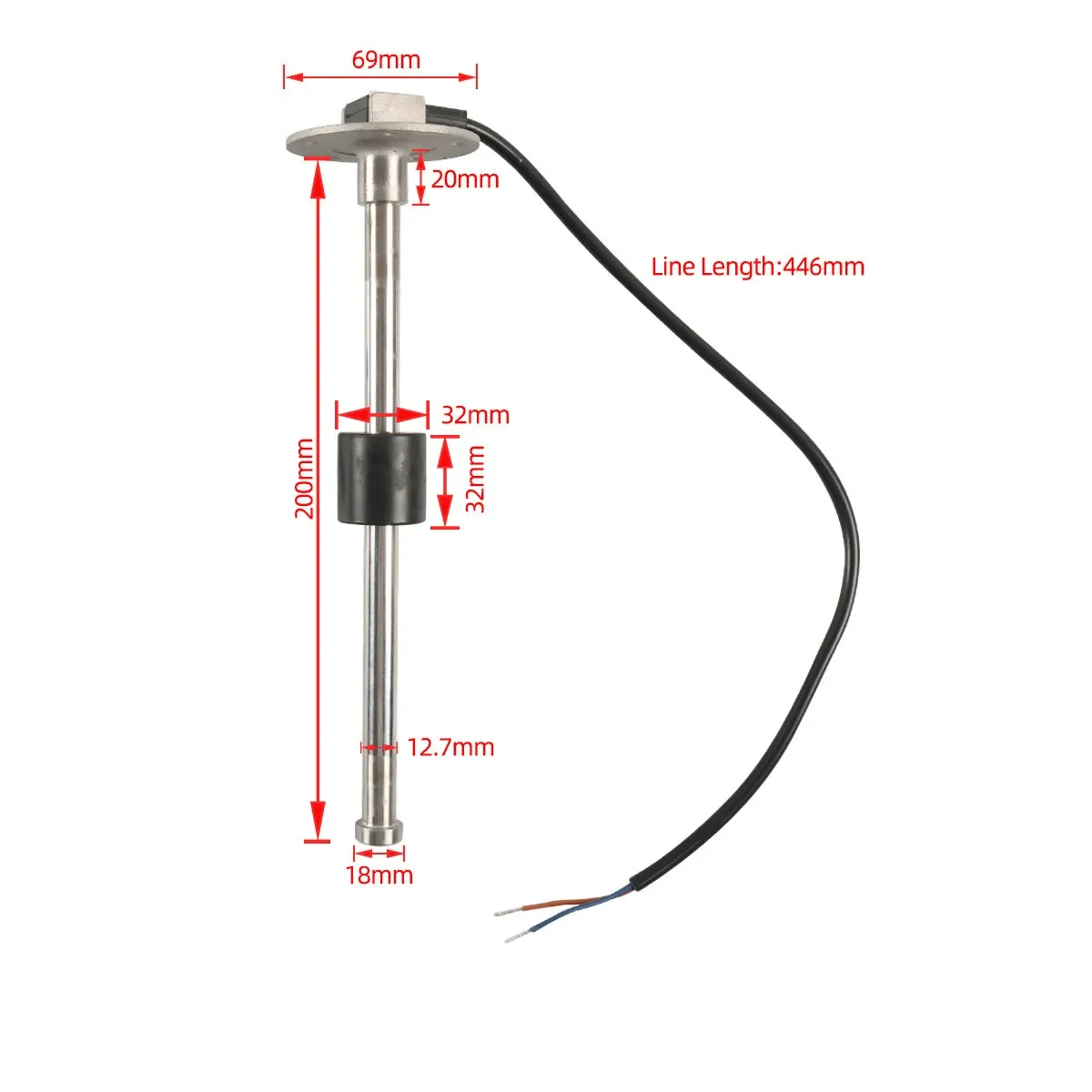 Marine Boat Reed Switch Electrical Fuel Tank Sending Unit 7\