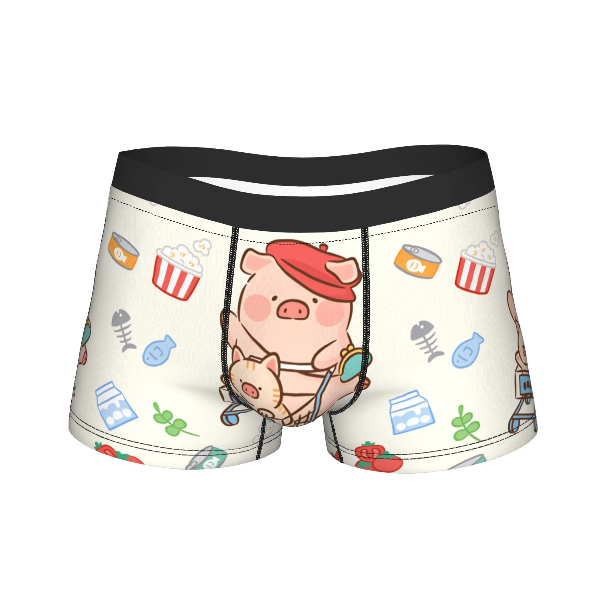 

Нижнее белье с рисунком L-Lulu Pig, боксеры с принтом, высококачественные мужские трусы, эластичные трусы-боксеры, подарок на день рождения