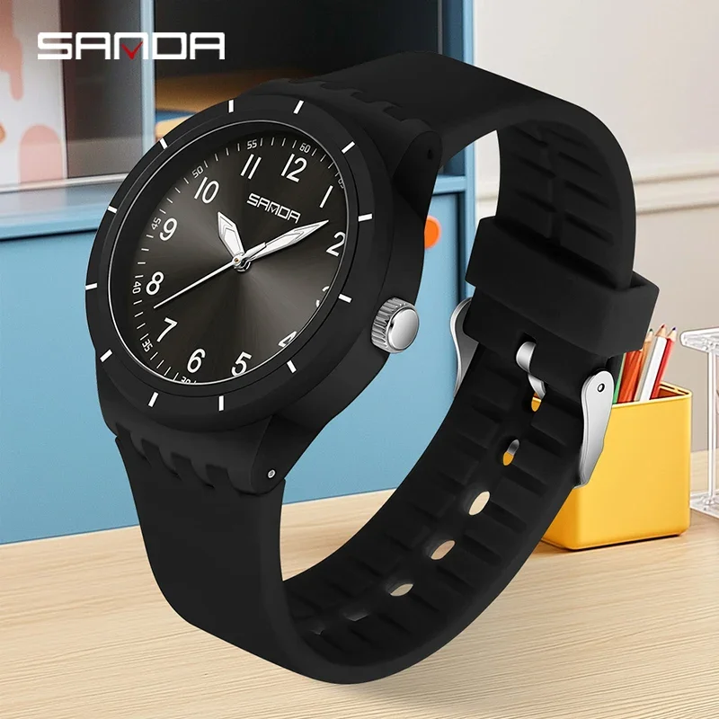 SANDA Fashion Man Sports Watches Unisex Quartz Watch Simple Waterproof 50M Night Light Male Female Student Quartz Watch Reloj