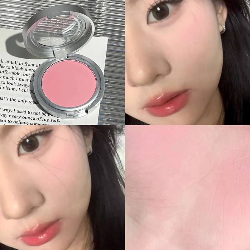 

Single Matte Blusher Palette Blush Cream Contour Makeup Face Blusher Natural Cheek Tint Brighten Waterproof Peach Blush Cosmetic