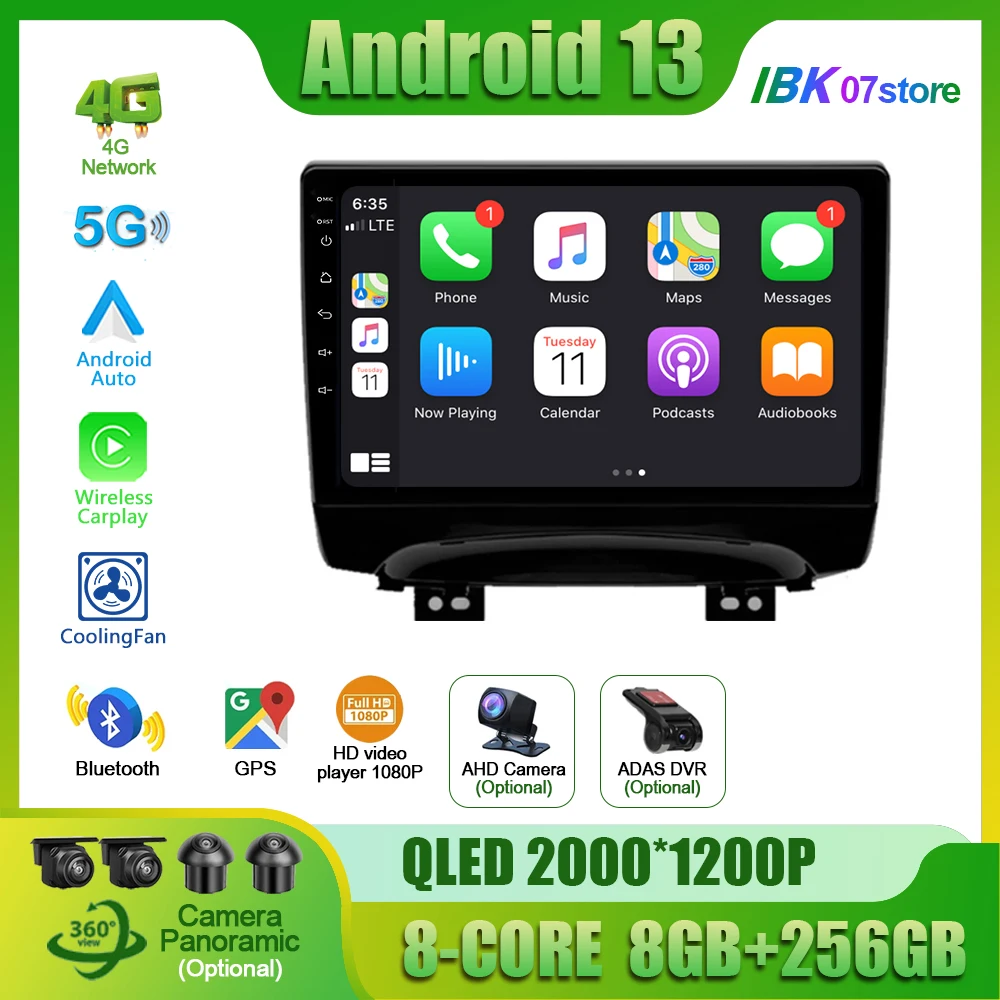 

Android 13 8+128G For JAC Refine S3 2016 - 2019 Car Multimedia Video Player Autoradio Radio Stereo car CarPlay screen 4G wifi