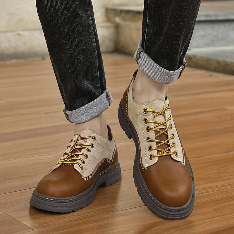 

Luxury Brand Leather Casual Outdoor Workwear Shoes Retro Style Minimalist Design Men Business Leather Shoes Quality Oxford Shoes