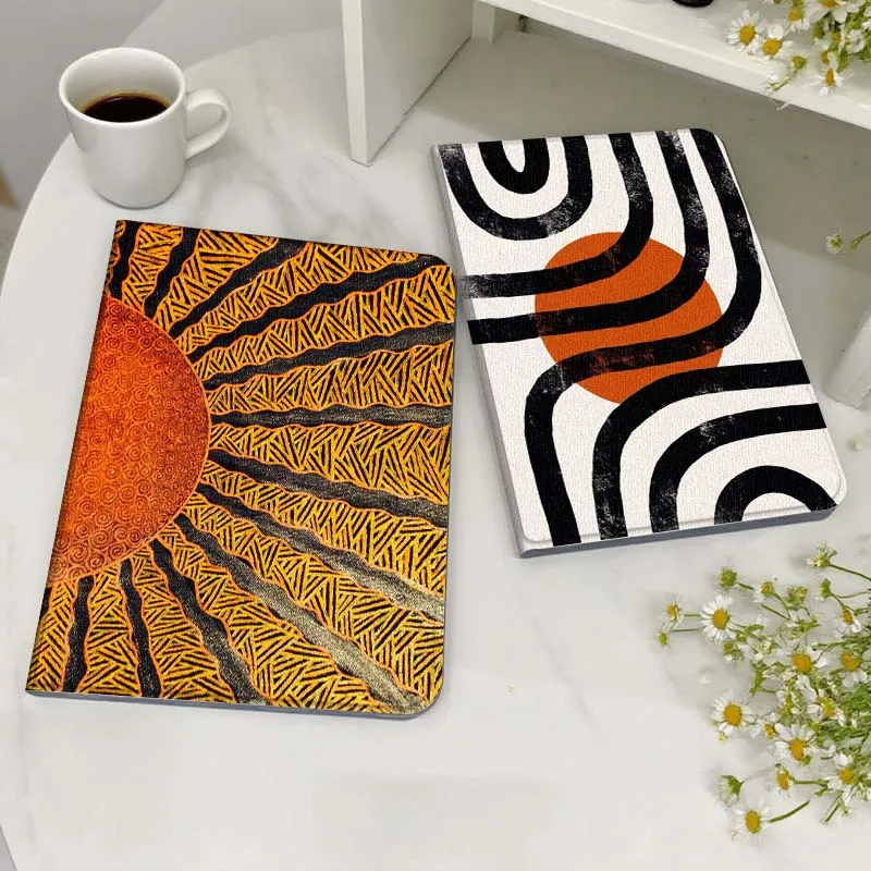 

Black Curves Orange Sun Gift Tablet Case For Samsung Galaxy Tab S7 S8 S9 S10 FE Lite