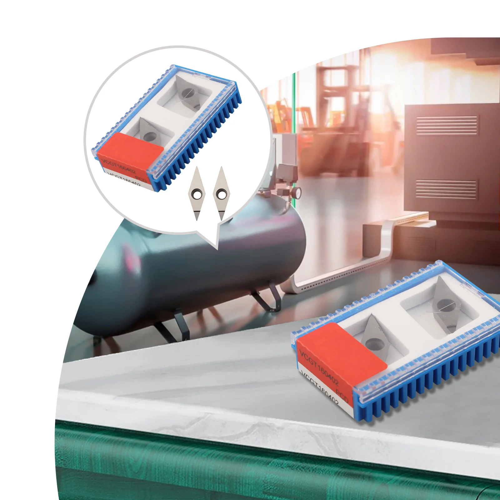 CNC Machining VCGT160402 Insert High Efficiency Insert Good Wear Resistance High Toughness Stable Performance Brand New