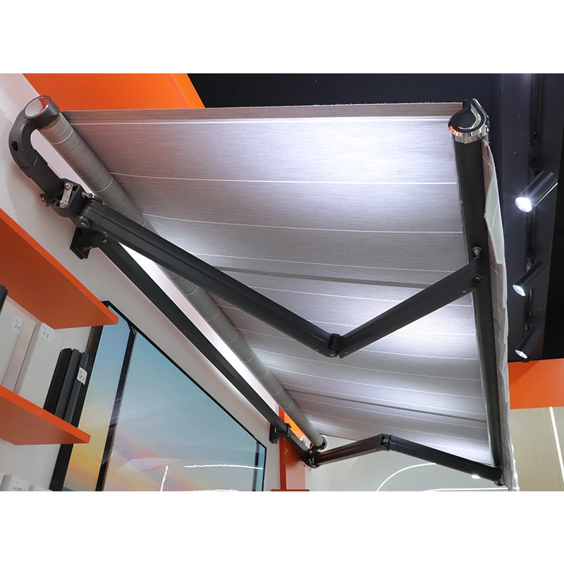 ATV&UTVWholesale Remote Control Motorized Folding Arm Retractable Awning 100% Solution-Dyed Acrylic Sail Aluminum Alloy Frame fo