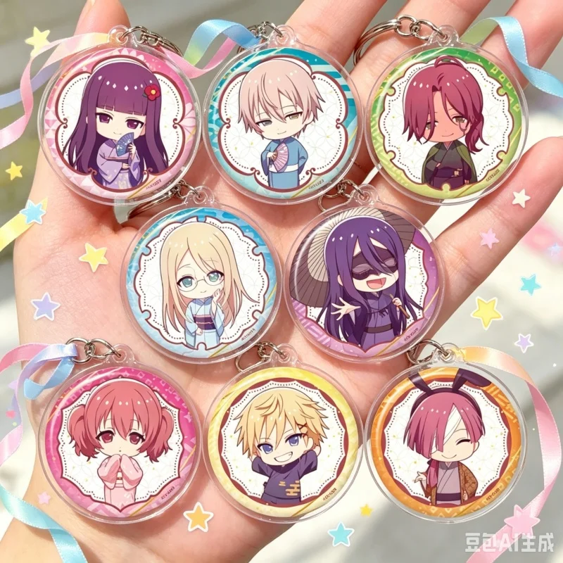 Акриловые-брелоки-подвески-по-аниме-hakuoki-Демон-мимолетного-цветения-коллекционные-брелоки-с-Саносукэ-Харадой
