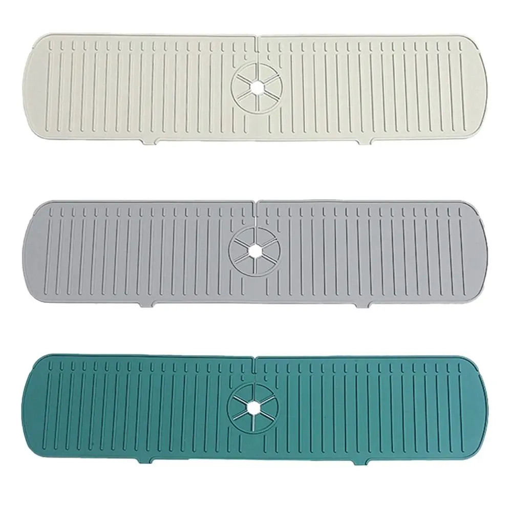 

Silicone Faucet Mat Bathroom Water Ripples Faucet Water Catcher Mat Large Sink Splash Pad Countertop Protector