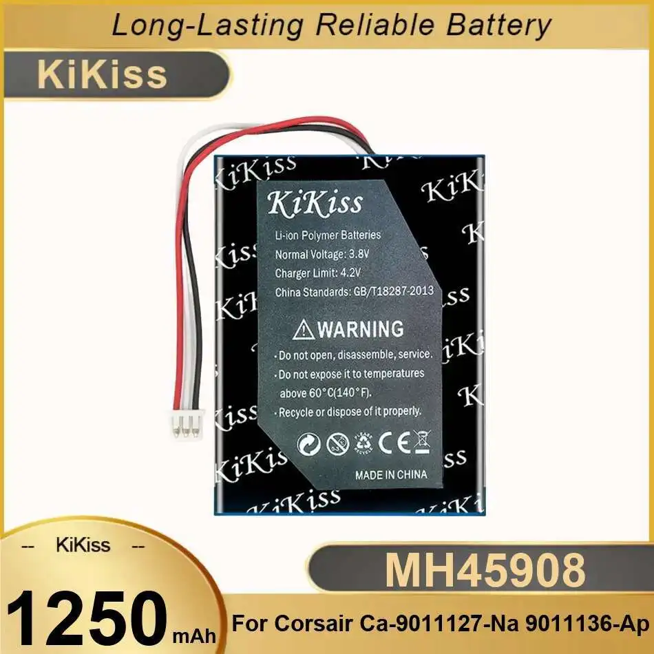 

Battery 1250Mah For Corsair CA-9011127-NA 9011136-AP Garmin H2100 Dolby 7.1 Wireless Gaming Headset MH45908