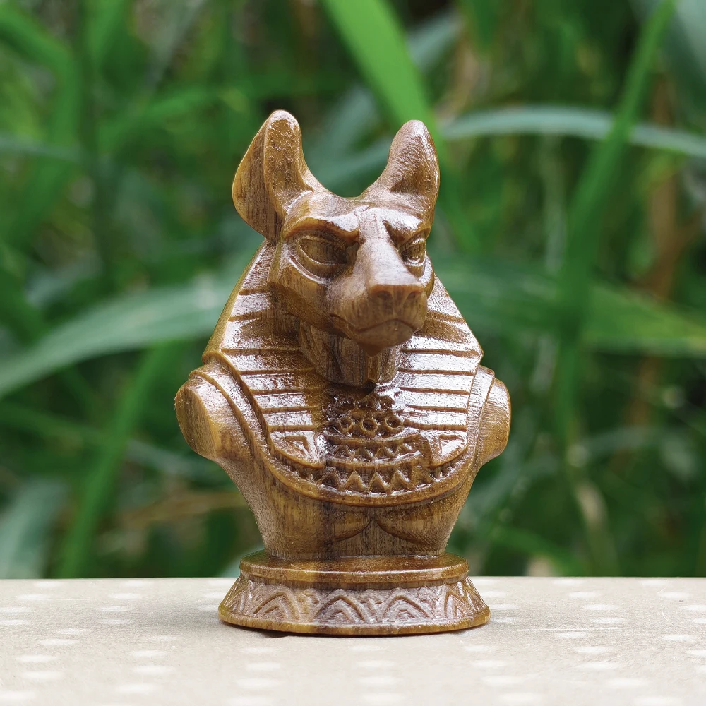 Hand-Carved Wooden Anubis Figurine Ornament, Ethnic Style, Cultural Theme, Suitable for Housewarming Gifts, Christmas Gifts, Fireplace, Home Decor, Tabletop Decorations, Men's Gifts, Living Room, Back-To-School Season Gifts