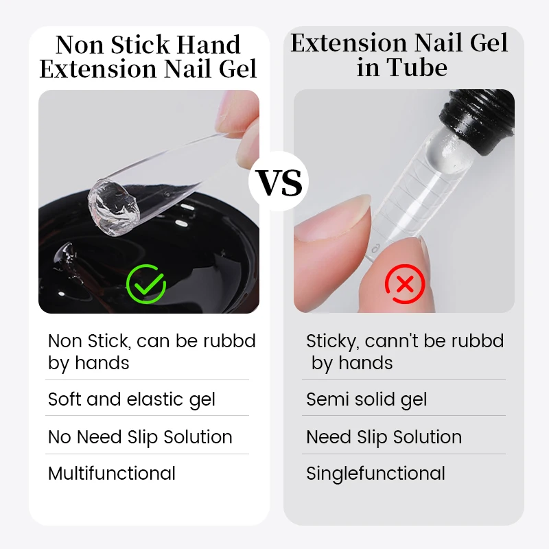 BORN PRETTY 15ml สีขาว Non Stick Hand EXTENSION เจลเล็บสําหรับ 3D แกะสลักดอกไม้เล็บอาคาร UV เจลอะคริลิคเคลือบเงา