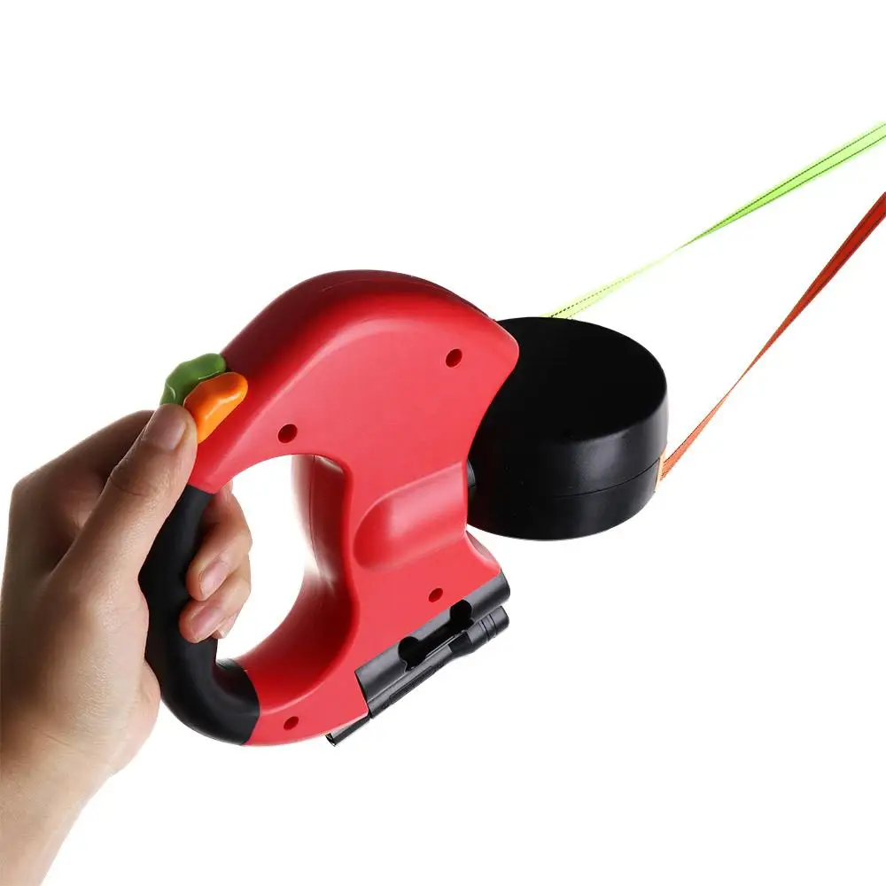 With Lights Double Dog Walking Leash Adjustable Reflective Dual Retractable Rotation Rope 360 Swivel Plastic