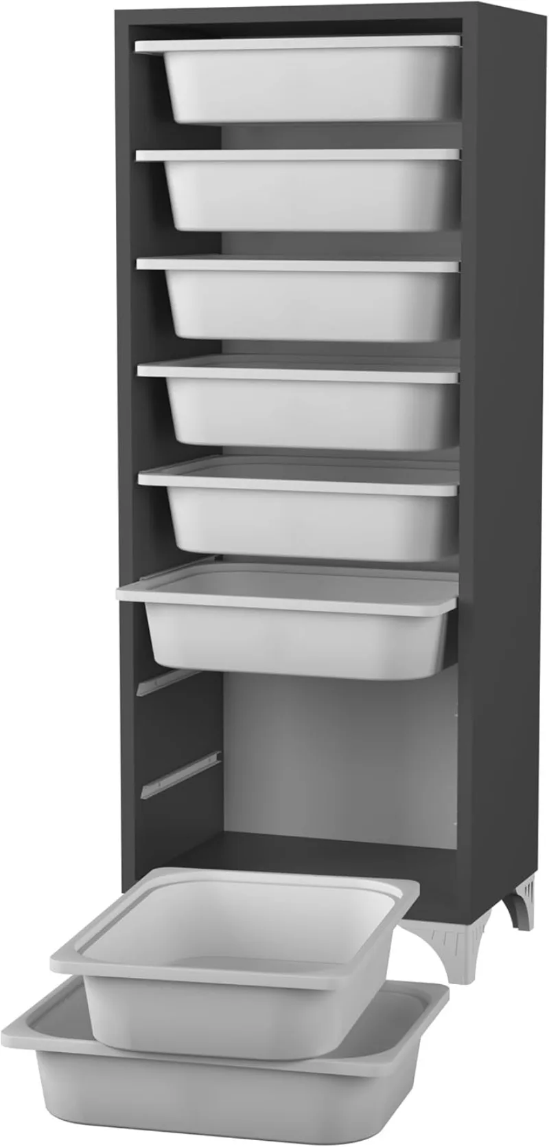 

Dresser, Storage Cabinet Bins, Closet Organizer, Tall Drawer Chest Shelves Shoe Clothing Rack, Bookshelf 8 shelf Closet B
