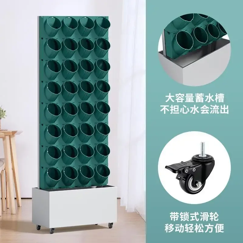 Balcony automatic watering plant wall flower stand courtyard multi-layer mobile vegetable planting stand green plant wal