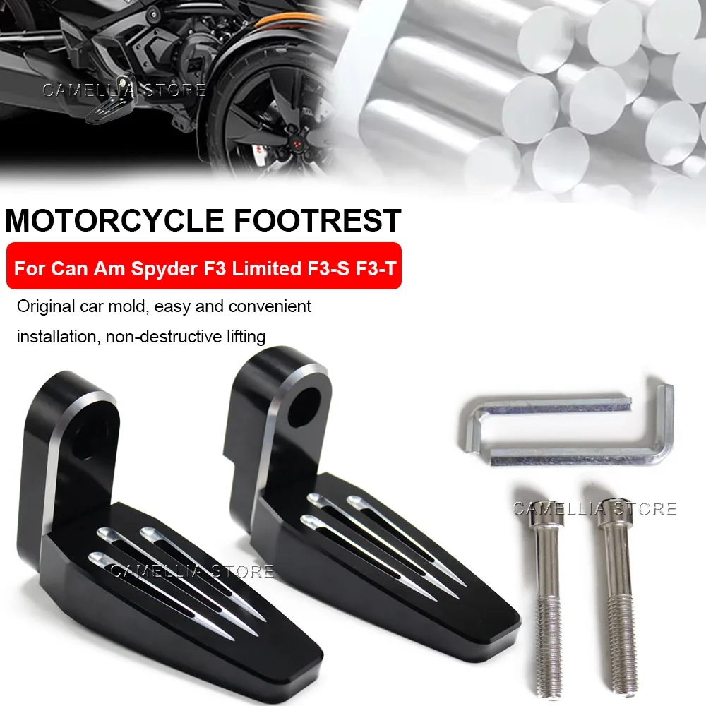 for Can Am Spyder F3 Limited F3-S F3-T Motorcycle Accessories Aluminum Alloy Anodic Oxidation Black Motorcycle Pedal