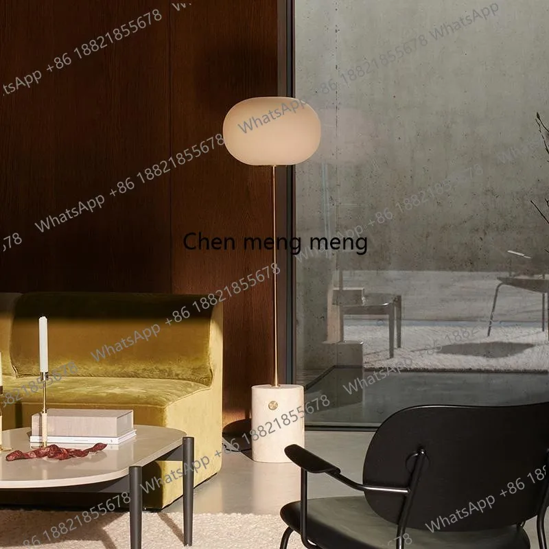 Danish marble floor lamp designer living room bedroom decoration atmosphere all copper floor