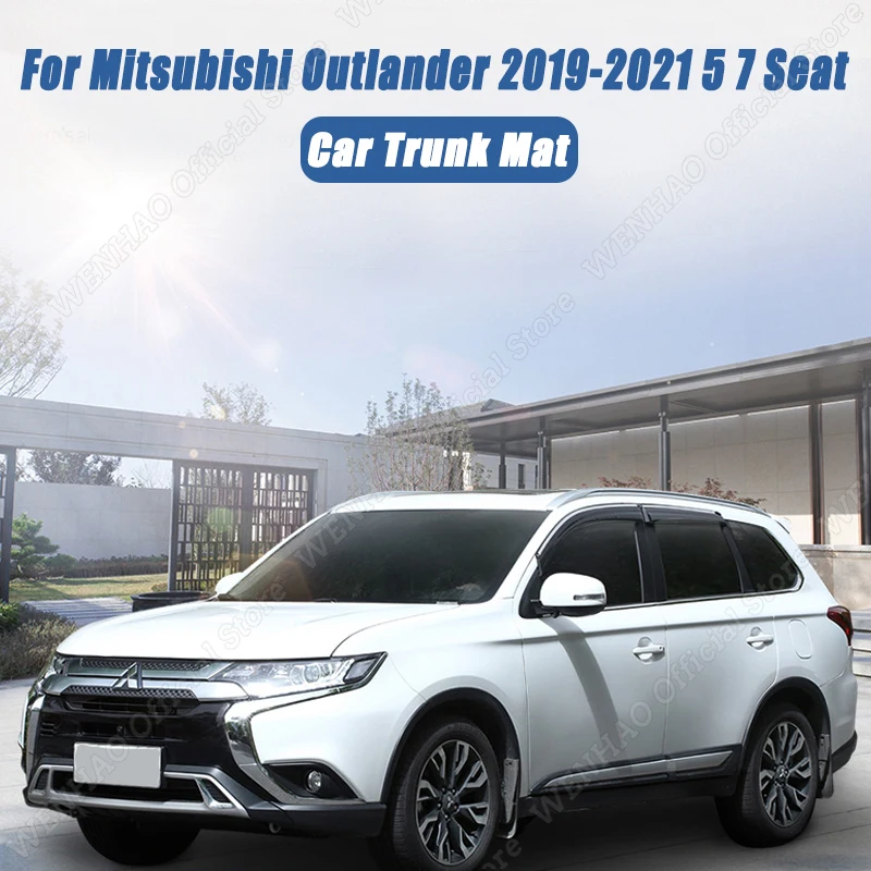 For Mitsubishi Outlander 2019-2021 5 7 Seat Cargo Cover Car Trunk Mat Carpet All Weather Waterproof Boot Liner Accessories