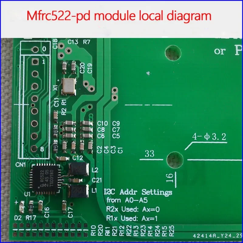 MFRC522 Module RFID IC Card Reader Module UART/SPI/I2C Interface, Long Distance 80mm