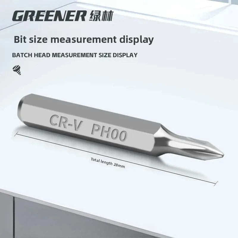 

Green Forest Hexagonal Screwdriver Head Kit Magnetic Set, S2 Steel Household Cross Word Detachment Phone Glasses Tool