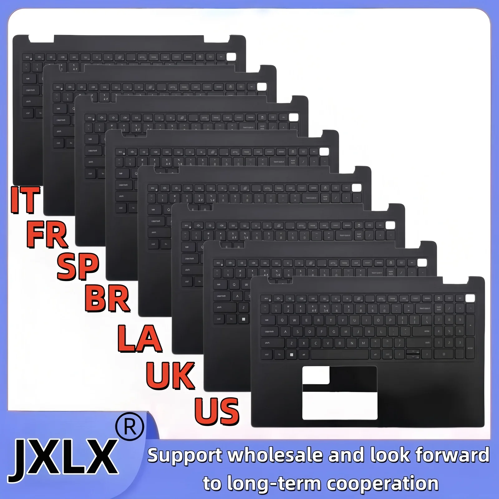 

JXLX® New for Lattiude 3520 E3520 notebook palm rest keyboard/host cover/US/UK/SP/BR/RU keyboard 0DJP76 palm rest shell keyboard