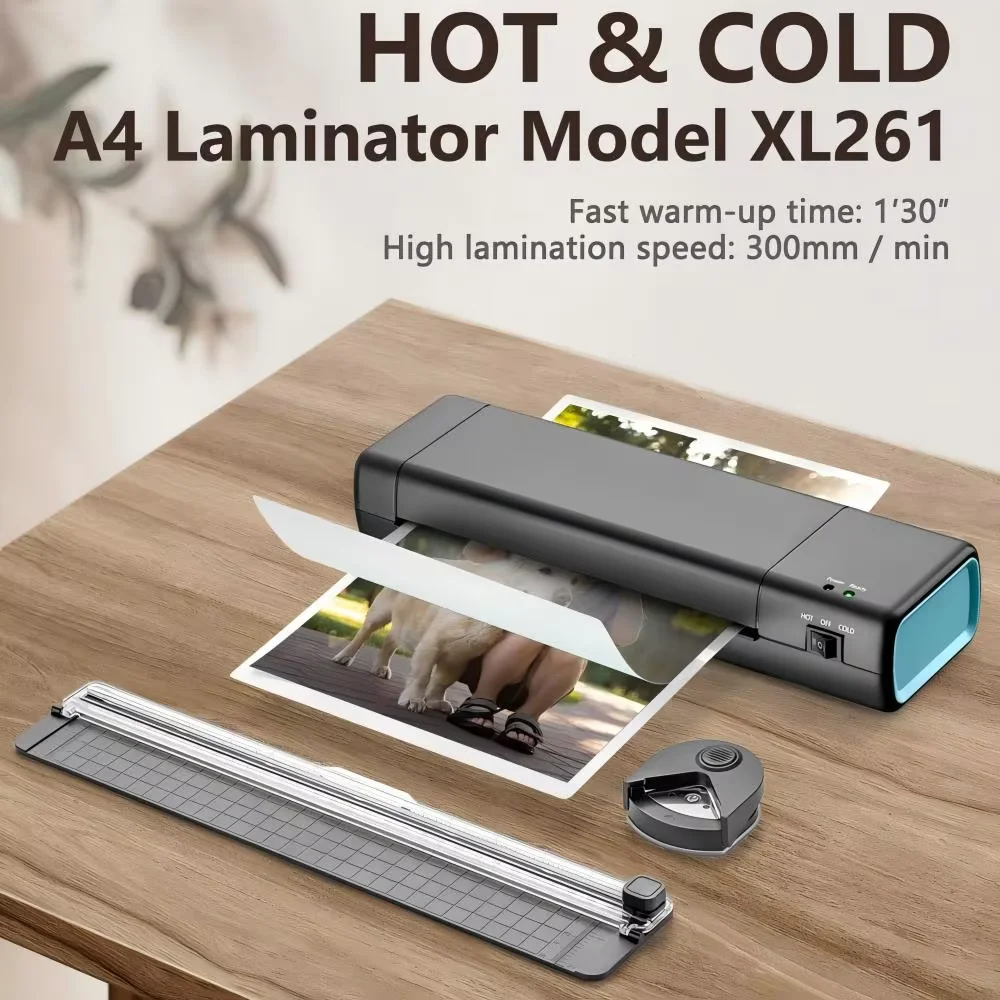 A4 Laminating Machine Hot Cold Mode Photo Plastic Sealing Apparatus Automatic Small Office Document Sealing Device laminator