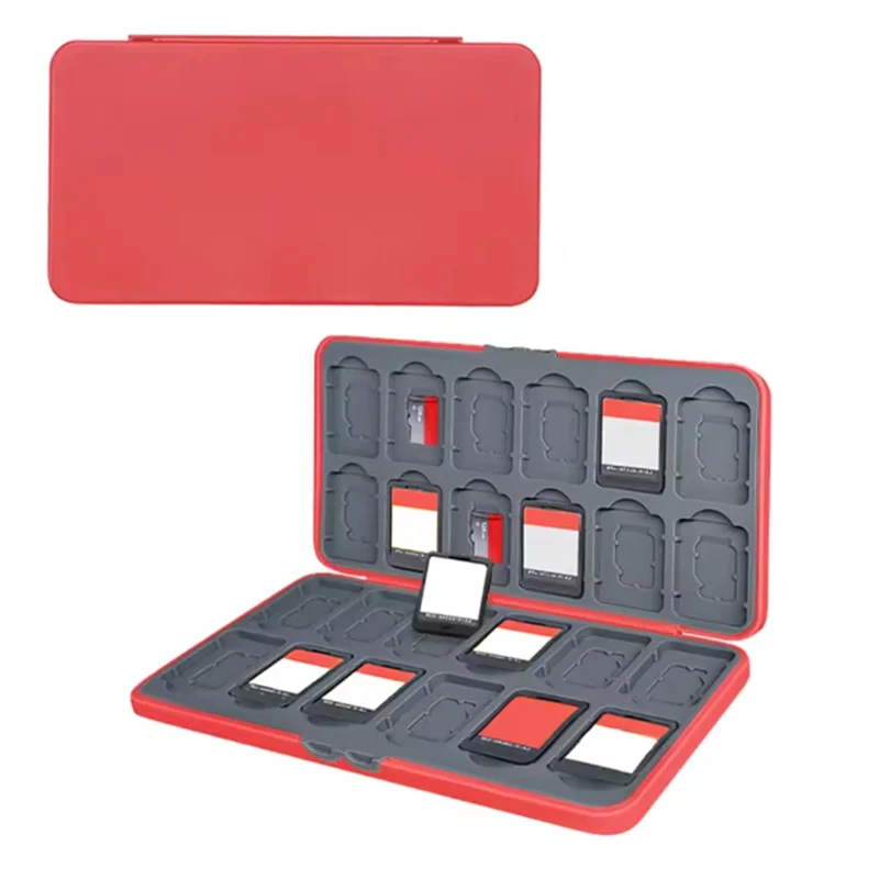 【عناصر ساخنة】صندوق تخزين حامل صندوق بطاقات الألعاب، 24 فتحة لعبة و24 فتحة لبطاقات Micro-Sd، مناسب لجهاز Switch Lite/Oled