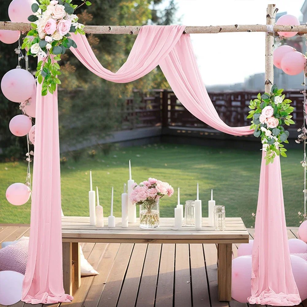 

Large Chiffon Arch Curtain Chiffon Arch Curtain Multiple Options Soft Tulle Draping Curtain Usage Wedding Decor