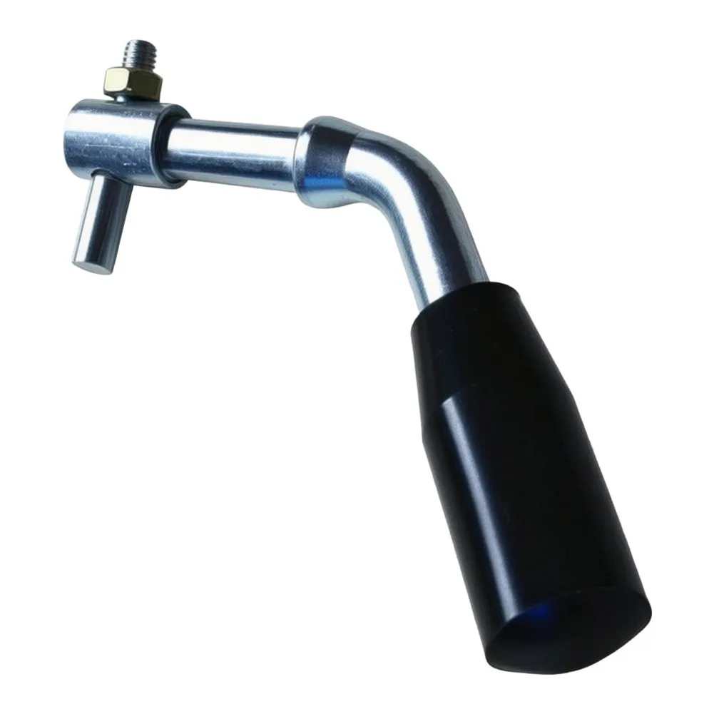 Handle for Furnace Door Heating Stove Boiler Replacement Part with Two Shaft Sizes 0.95cm and 1.1cm Silver Black
