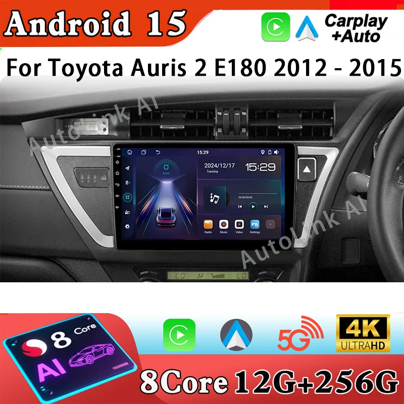 Multimedia Video Player Stereo For Toyota Auris 2 E180 2012 - 2015 RHD Car Radio Head Unit Android Auto Carplay 4G No 2din dvd