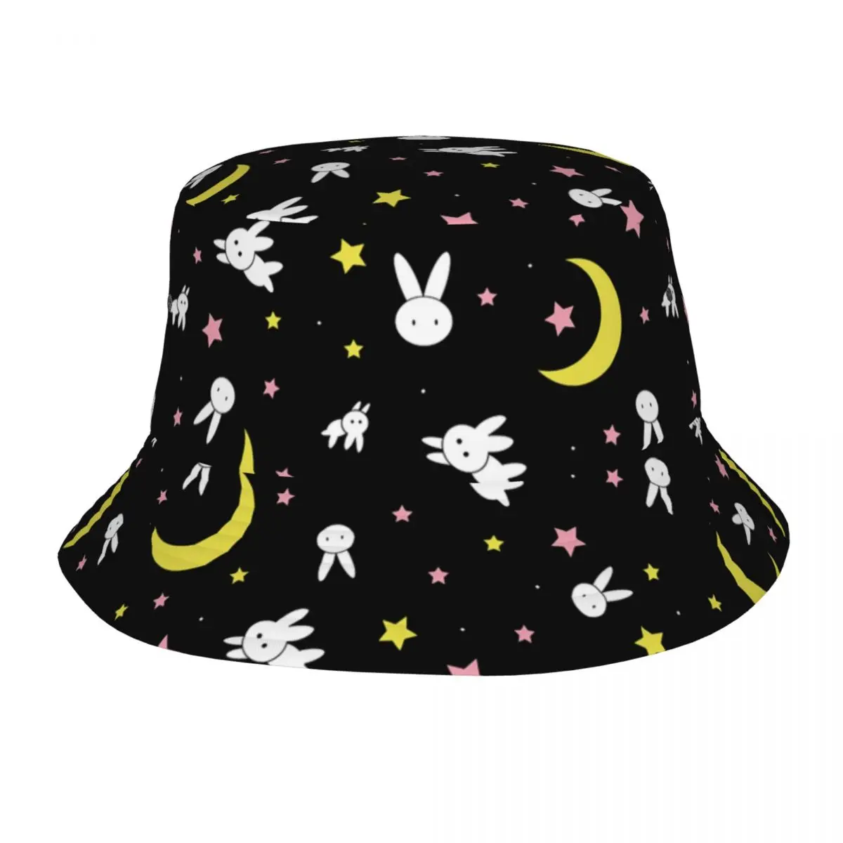 Anime Moon Girl Bucket Hat Vocation Getaway Headwear Accessories Anime Fisherman Hats for Outdoor Teen Bob UV Protection