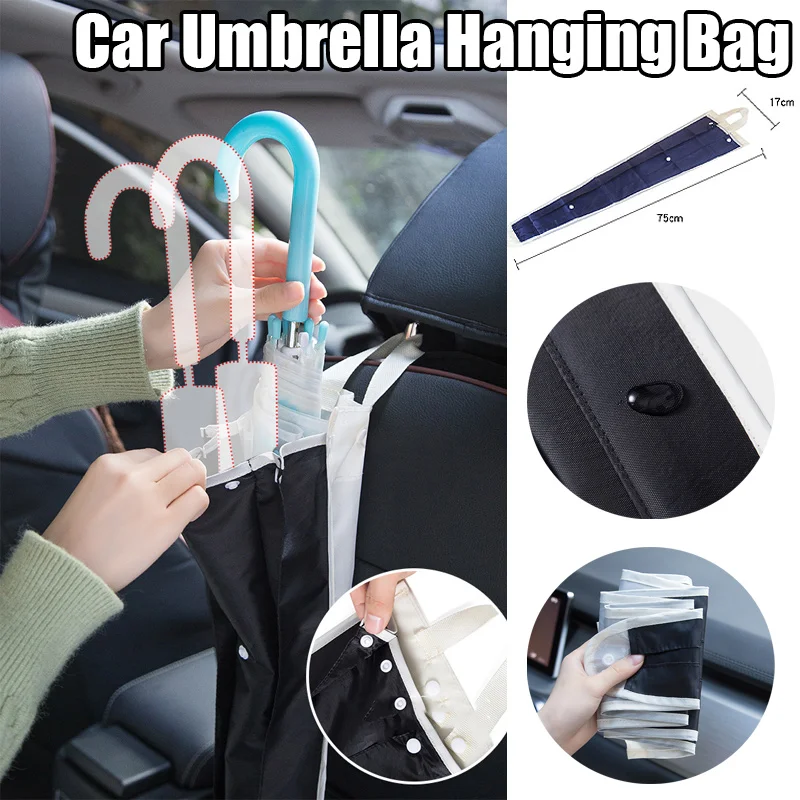 غطاء مظلة سيارة مقاوم للماء / حقيبة تخزين المظلة / كيس تخزين، قابل للطي، بسيط ومريح، يمكن أن يحمل 3 مظلات #2