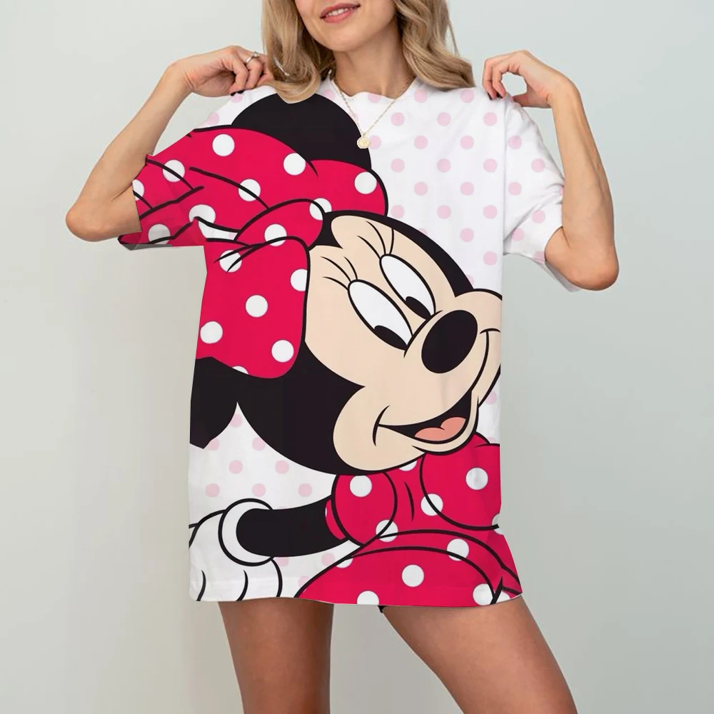 

Disney Women's T-Shirts 2025 Mickey Mouse Printed Tee For Women High Street Tops Stylish Soft Fashion Girlish Lovely Girls Gift