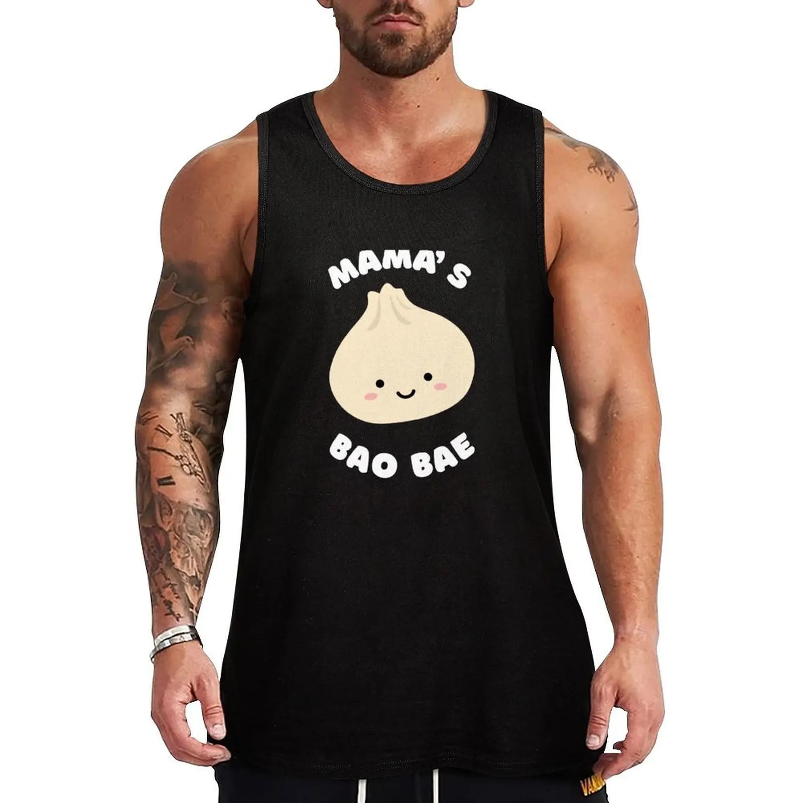 

Mama's Bao BAE (White Text) Tank Top clothing men Men's clothes Men's summer clothes 2025