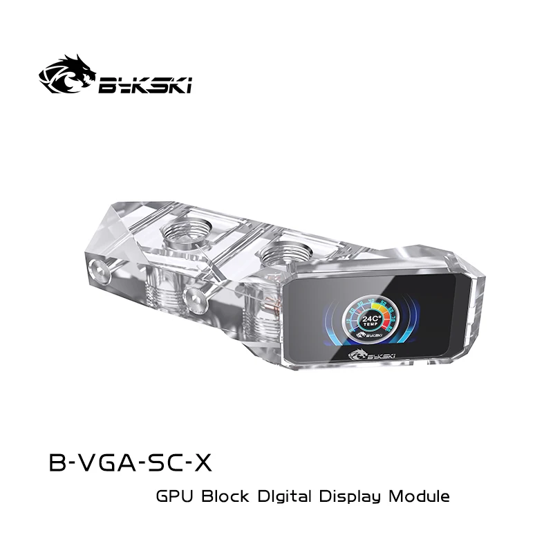 Bykski B-VGA-SC-X GPU Block Connection Module with Temperature Display