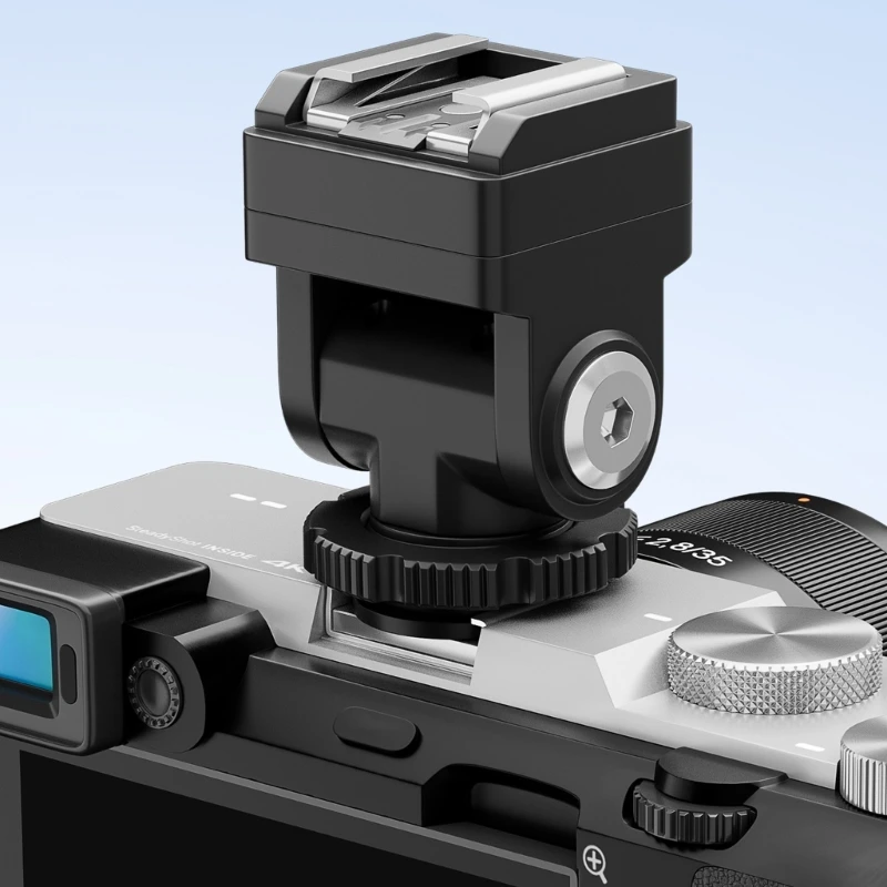 Rotating Flash Adapter Bracket With Height Extension PC Syncing Port Photography Tool H8WD