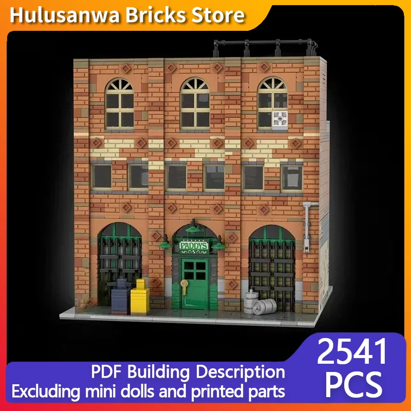 City Street View Model MOC Building Bricks Easter Third Floor Bar Modular Technology Gifts Holiday Assemble Children Toys Suit