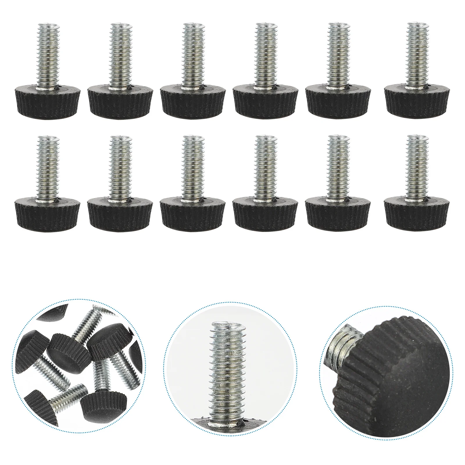 

30Pcs Threaded Furniture Levelers Adjustable Height Screw in Furniture Foot Adjusters for Tables Chairs Desks Desk Leveling Foot