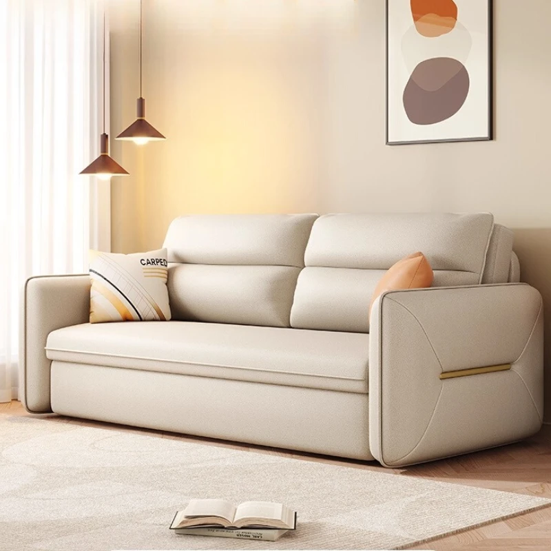 

Modern Storage Sofas Tech Cloth White Simple Sleeping Sofas Living Room Lounges Camas Y Muebles Para El Hogar Furniturea