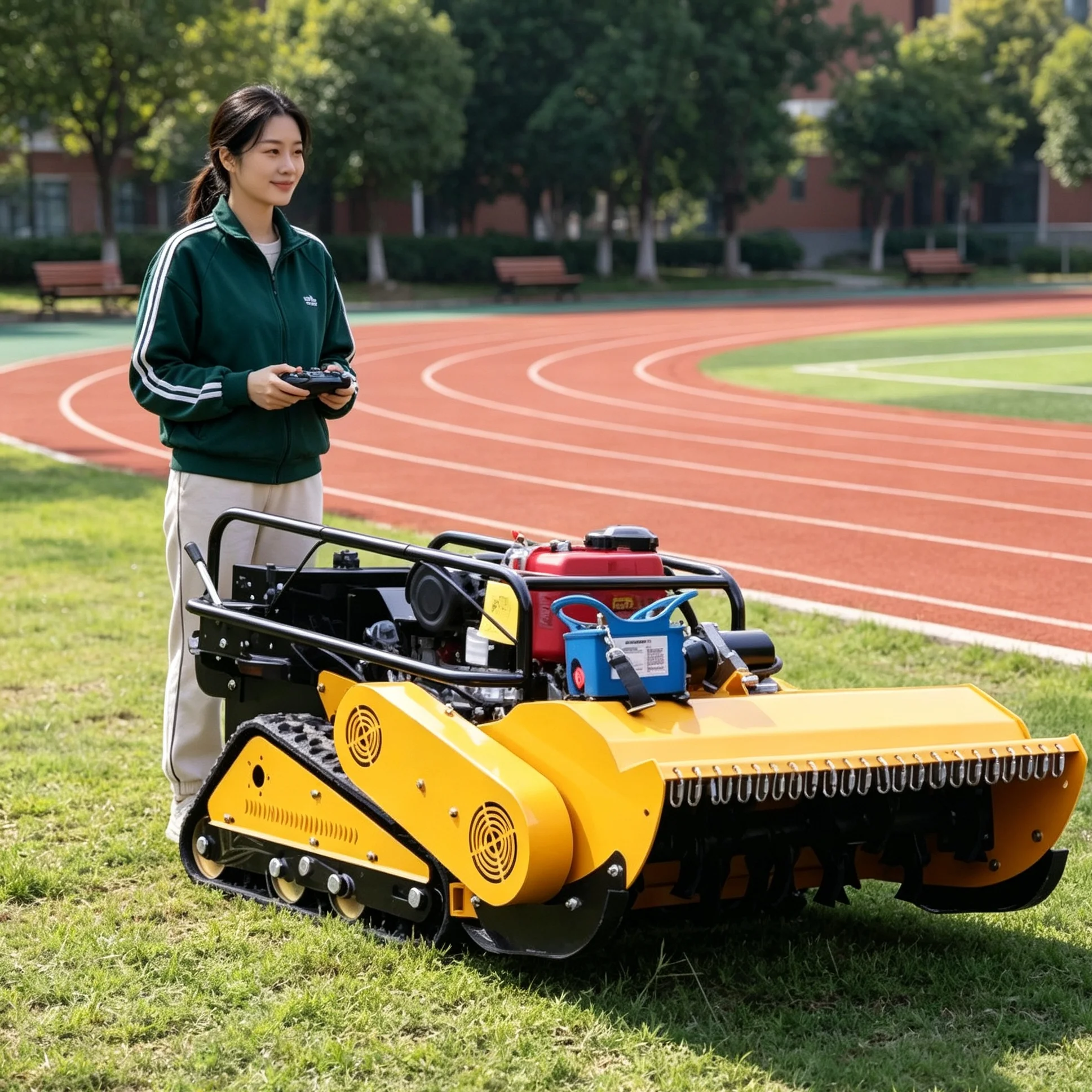 Customized Wireless Industrial RC Lawn Mower, Extended Control Distance  Wide‑Range Hillside Vegetation Clearing Tasks