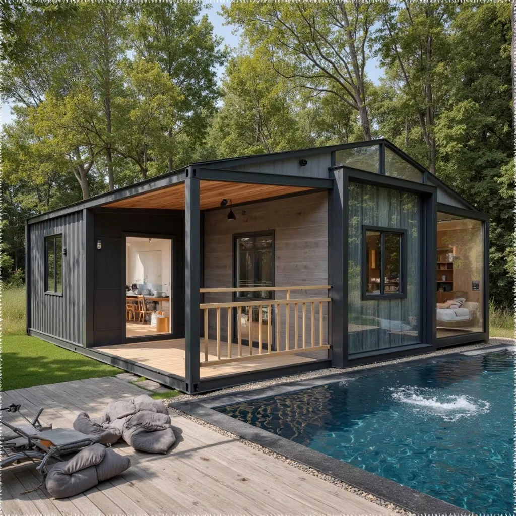 Customized 20ft Expandable Modular Foldable Home for Guard Booth Prefab Container House Direct