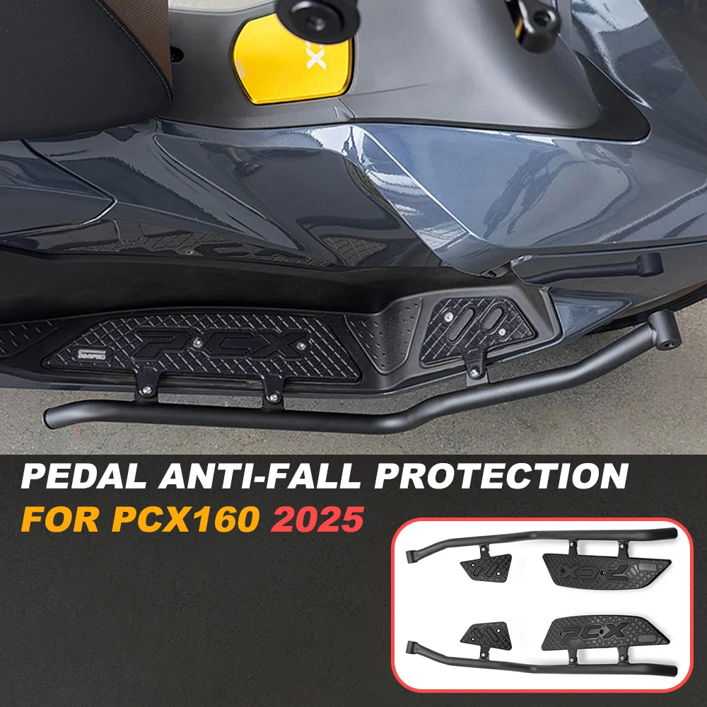 

For Honda PCX160 2025 pcx 160 2025 Stainless Steel Foot Pedal Side Protector Bumper Protection Bar Kit Motorcycles Accessories