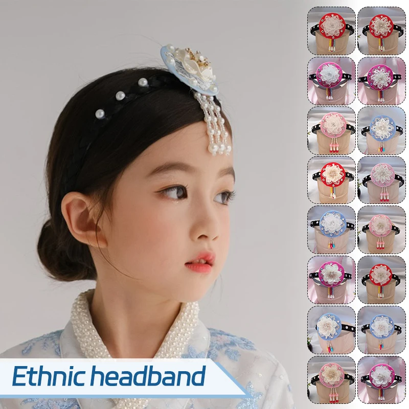 Elegant Korea Hanbok Stage Performance Hairband Kids Girls Korean Traditional Hair Ornaments Women Ethnic Style Hairband