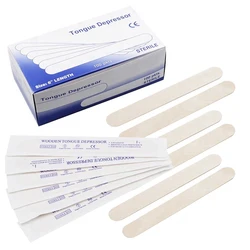 Disposable Tattoo Wooden Tongue Depressor Individually Paper Packing for Tattoo Waxing Stick Tattoo Accessories