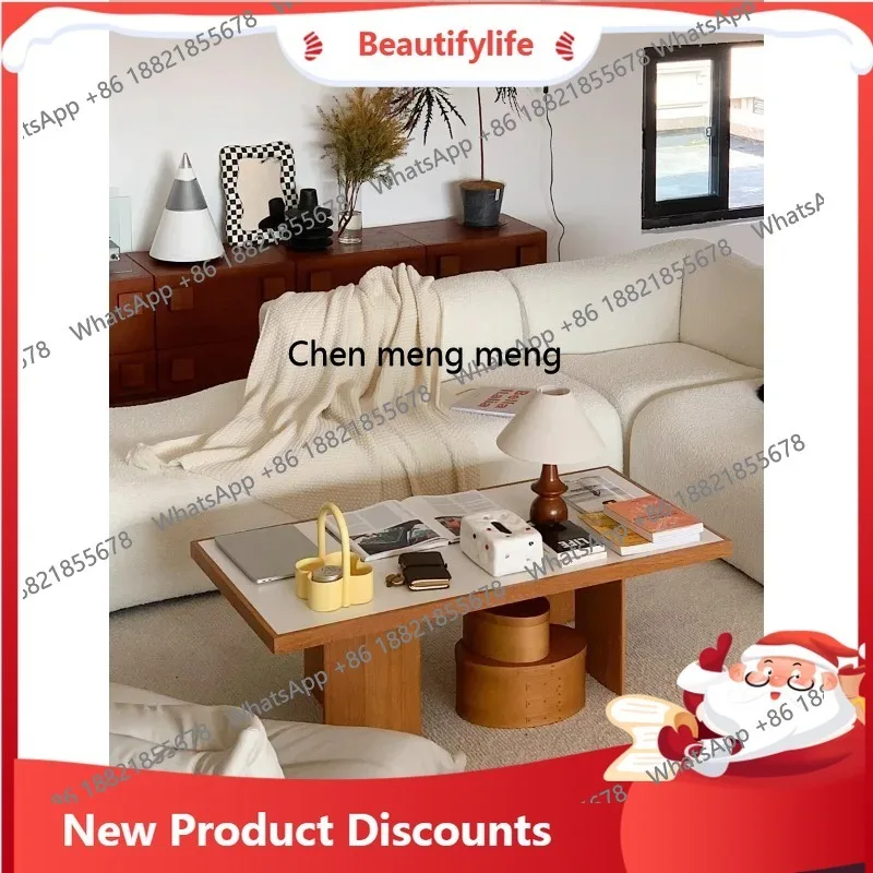 D178 d06 Simple Japanese Style Solid Wood Tea Table Vintage Small Apartment Living Room Low Table Solid Wood Home Use