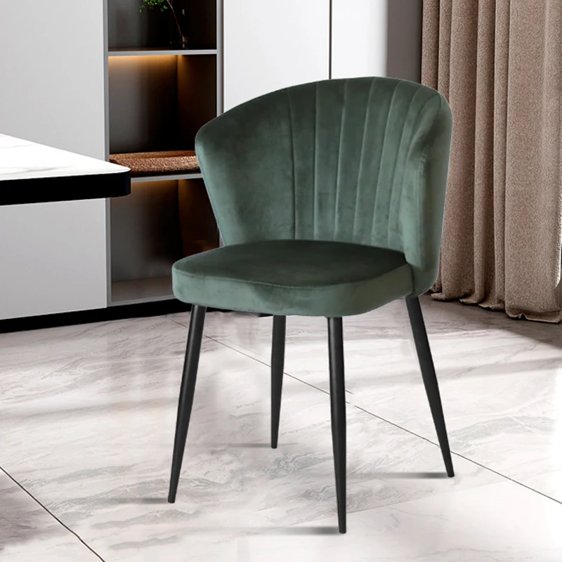 Unique Dining Chairs Morden Black Metal Legs Comfortable Office Table Chairs Bedroom Barstools Silla Comedor Home Furniture