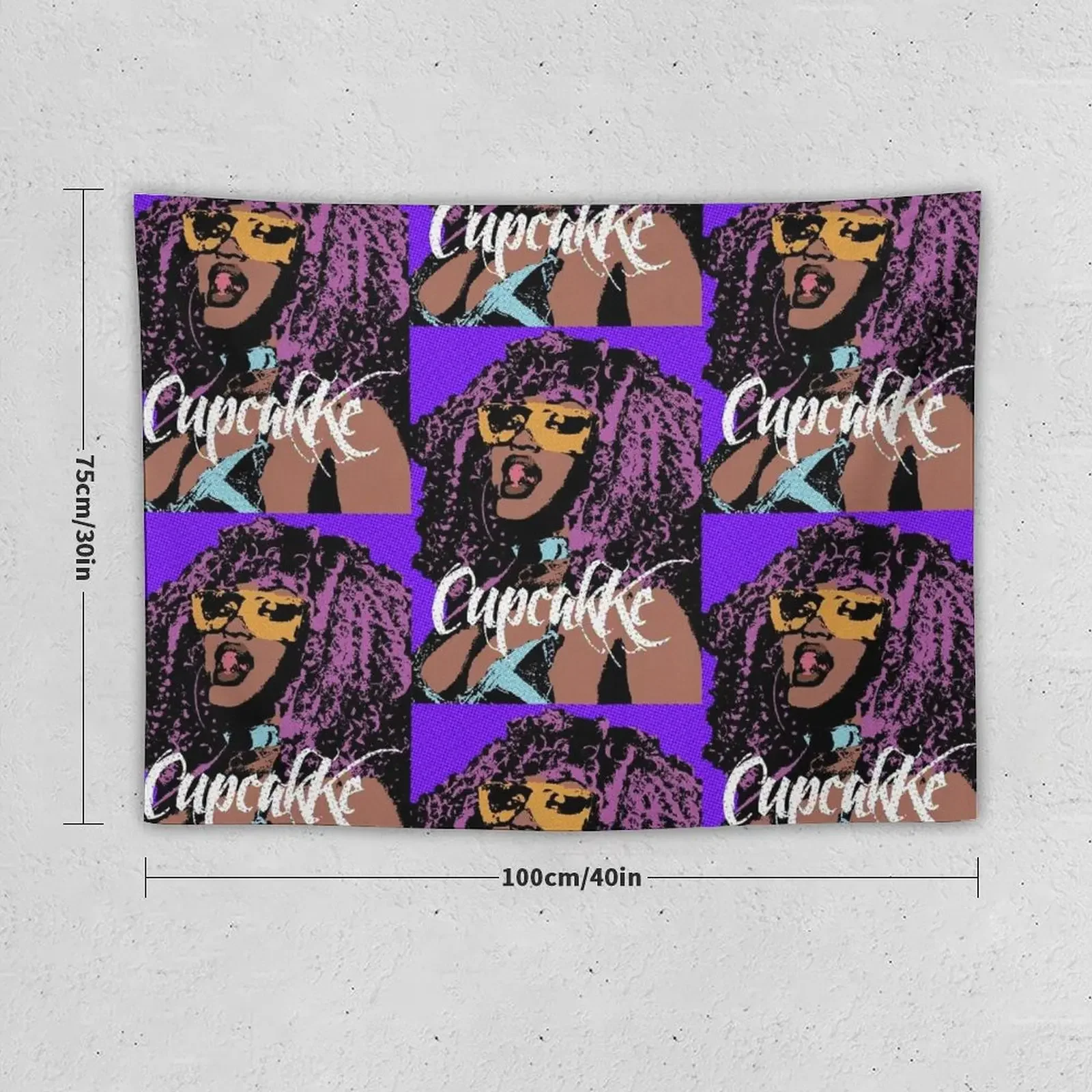 Cupcakke pop art Tapestry Aesthetic Home Decor Aesthetic Room Decorations Wall Decoration Items Home Decorations Tapestry