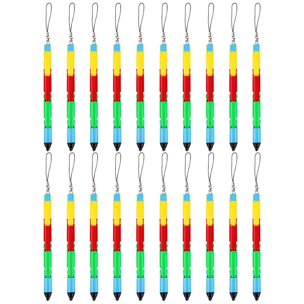 20Pcs Bendable Shaped Ballpoint Pen for Students Smooth Writing Experience Safe Plastic Student Stationery School Supplies