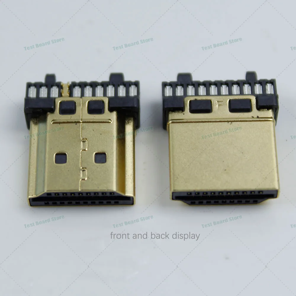 1Zestaw pozłacanych lutowanych męskich złączy terminala HDMI z plastikową obudową Zestaw naprawczy złącza lutowniczego HDMI HDMI — zdjęcie 6
