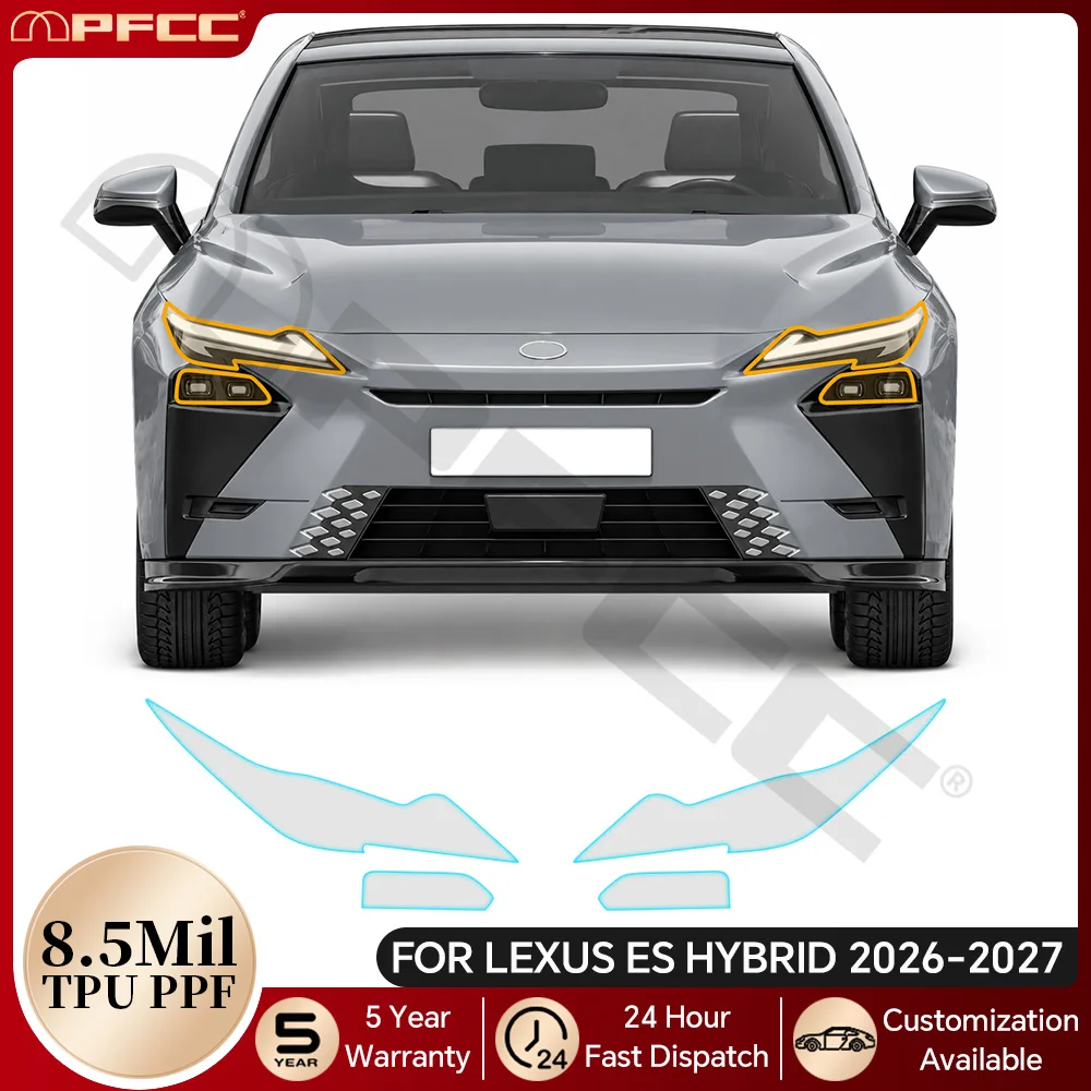 Car Headlight Rearview A B C Pillars Taillight Film For Lexus ES Hybrid 2026 2027 TPU Protection Film Clear Stickers Precut PPF