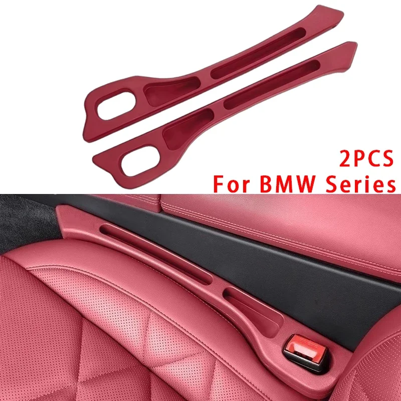 

2Pcs Car Seat Gap Filler Organizer Filler Strip Belongings Storage With Hole Seat Gap Strip Car Accessories For BMW Series